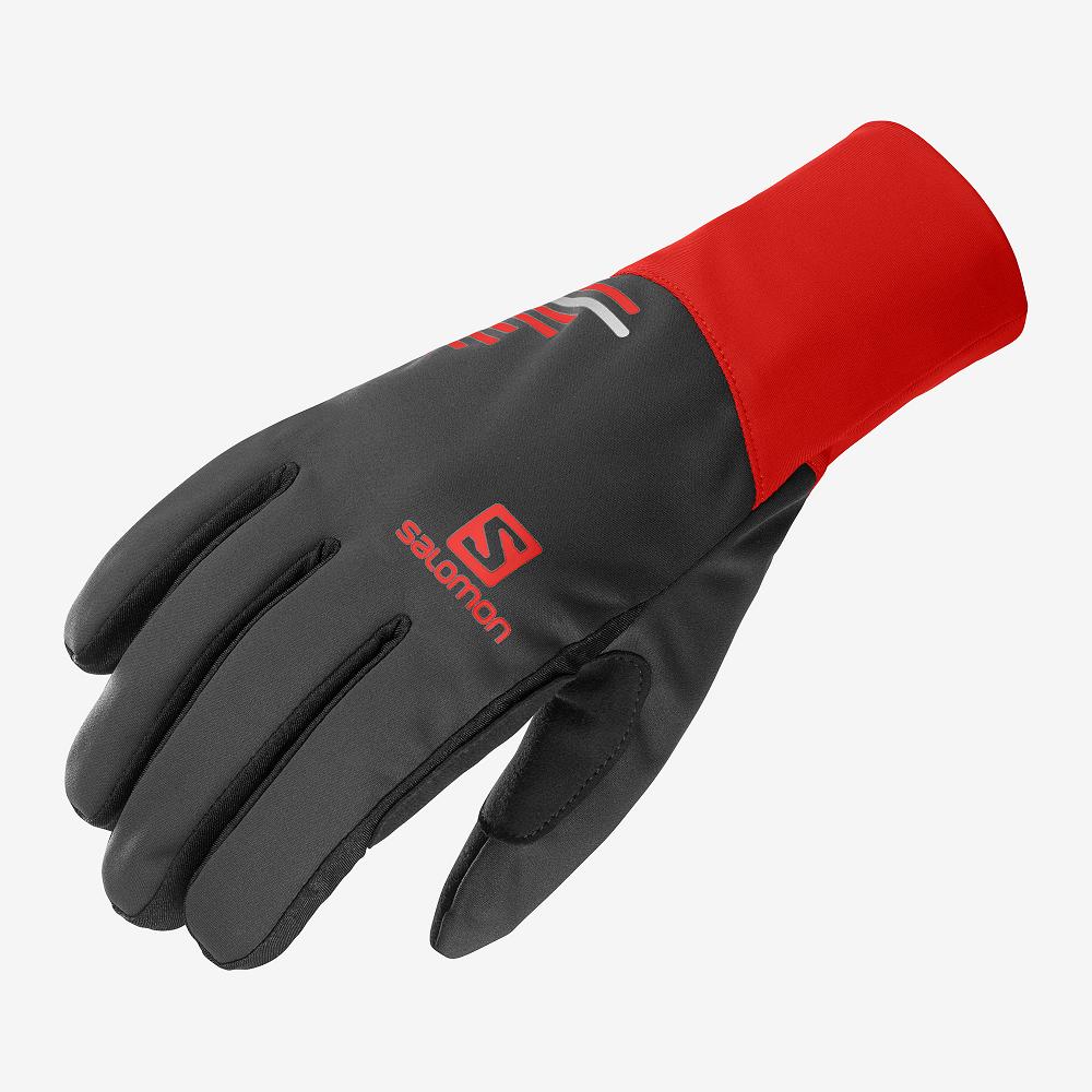 Gants Salomon Homme Noir - Salomon EQUIPE U - France (5196-SUFQL)